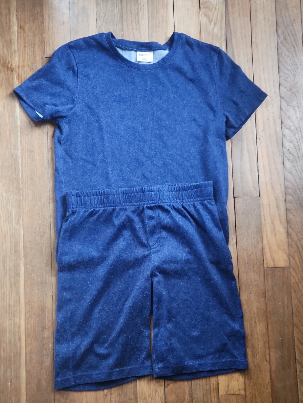 32 Degrees Boys Navy Short Sleeve Top and Shorts Pajama Set